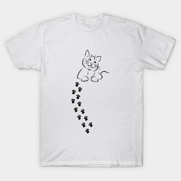 Loveley cat cat cat paws , gift T-Shirt by Kingluigi